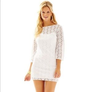 Lilly Pulitzer White Lace Long Sleeve Dress